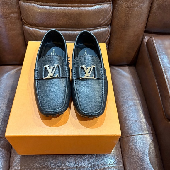 Louis Vuitton Monte Carlo Moccasin Leather Loafers Size 8.5/Free Shipping - Picture 1 of 3